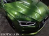 Premium Manba Green Gloss Metallic Vinyl Wrap för hela bilförpackning med luftbubbla gratis som 3M kvalitet lågt klibblim 1.52x20m 5x65ft