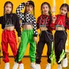 Kids Dance Costumes For Jazz Long Sleeve Tops Pants Hip Hop Clothing Girls Ballroom Stage Street Dance Performance Wear DNV11077