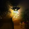 Nya Utomhus Vattentät Trädgårdsdekorationer Ananas Sollampor Lampor Hängande Fairy Lights20 LED Varm stränginredning