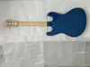 Custom Ventures Johnny Ramone '65 Reissue Mark II Metallic Blue Electric Guitar, Nul 0 Fret, Single Coil Pickups, Grover Tuners