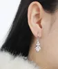 Nueva venta caliente como la venta caliente clavo del oído contrajo cuadrados delicados pendientes de diamantes checos de alto grado de moda clásico delicado y elegante