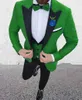 Fashion Dark Green Groom Tuxedos Peak Lapel Groomsman Wedding 3 Piece Suit Fashion Men Business Prom Jacket Blazer(Jacket+Pants+Tie+Vest)867