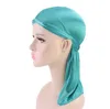 Bandana Durags Coda lunga Turbante Parrucche Cappelli da pirata setosi Berretto da ciclismo all'aperto Uomo Donna Berretti con teschio Copricapo Fascia Accessori per capelli B7492