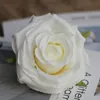 10pcs/lot LOT DIY European Rose Artificial Head Simulação Rosa Flores de Casamento Parede Falsa Decorativa Decorativa Seda
