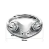 925 Rana de plata esterlina Anillos abiertos para mujeres Hombres Vintage Punk Animal Figura Anillo Thai Plate Fashion Jewelry75634442