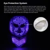 Maschera LED a 7 colori LED Photon Maschera per la luce del viso con terapia del collo Ringiovanimento della pelle Lifting del viso Macchina per la pelle antirughe dell'acne