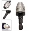 Sale!!! Wholesales Free shipping 1/4'' Inch Hex Shank Keyless Drill Bit Chuck Adapter Converter Quick Change Tool