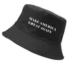 Mode-Reise-Fischerhut „Make America Great Again“-Briefdruck-Eimerhut Trump 2020-Wahlkappe Outdoor-Sonnenblende mit breiter Krempe VT0542