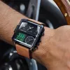 Les hommes de luxe regardent le quartz à LED Creative Sport Watches Male Malles Multifonctional imperméable Lumineux Corloge de bracelet Lumine