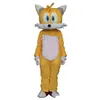 2019 2018 Venta caliente Sonic And Miles Tails Mascot Costume Fancy Party Dress Carnival Costume