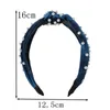 Nya Cross Pearls Headband Candy Color for Women Girls Headwear Hair Band Hårtillbehör Hår Hoop Korean Style Head Wrap5980609