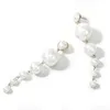 10 paia di orecchini a bottone con perle finte a sfera rotonda di nuova moda per le donne, regalo di nozze per feste, gioielli per l'orecchio all'ingrosso