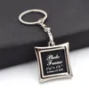 100st 6styles fotoram runda hjärta äpple oval rhombus form metall legering keychain nyckelkedja nyckelring bil nyckelringar par keyring gåva