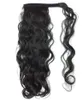 Wet Wavy Cordon Queue De Cheval Tissage De Cheveux Humains Noir Longue Haute Naturelle Ondulée Queue De Cheval Coiffure Pour Les Femmes Noires 160g