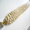 Blond Brasilian Hair Kinky Curly Fusion Keration I Tips 100% Real Human Hair Extensions 1.0g / s 100g / Pack