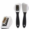 Black 3 Side Cleaning Brush For Suede Nubuck Boot Shoes S Shape Shoe Cleaner Shoes Renovation Cleaning Care ZC1636