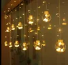 Светодиодные струны, дрейфующие бутылки, желающие звезды 3M 138LED занавес свадьба партия фонарь ледяной бар фестиваль рождественские фон фона