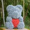 25 cm PE Love Rose Rose Bear Artificial Rose Wedding Bear Dolls romantyczne walentynki Toy301r