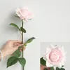 5 pz / lotto grandi fiori artificiali rosa lattice vero tocco rosa fiori di seta per la decorazione domestica bouquet da sposa design del partito falso Fl256s