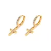 Boucles d'oreilles à breloques fines GF en or massif pour femmes et filles, bijoux de fête chrétienne, Design spécial, que Dieu bénisse women2895499