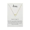 Gold Silver Stainless Steel Star Zodiac Sign Neckless 12 Constellation Pendant Necklace Women Gold Chain Necklace Men Jewelry gift