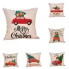 Noël 45*45CM canapé taie d'oreiller lin taie d'oreiller housse de coussin décor taie d'oreiller décor de noël cadeau T10I0013