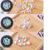 Tamax NA042 6 Styles AB Color Crystal Round Heart Nail Art Strass Rhinestone Sharp Bottom Manicure Oval DIY Nail Stones Glass Tools