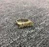 Awge klasyczny pierścień z palec serdeczny jak najszybciej skalisty ze złotym i srebrnym dwukolorowym wiercenie