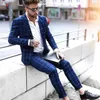 Fall Glen Plaid Wedding Mens Passar Notched Lapel One Button Groom Wear 2 Piece Bästa Man Formell Blazer Suit (Jacka + Byxor)