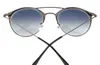 Groothandel-merk ontwerp ronde zonnebril vrouwen mannen metalen frame glas lens retro vintage sport zonnebril goggle met gratis cases en label