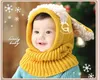 Niedlicher Winter-Kinder-Lätzchen-Welpenschal, superweiche Baby-Ohrenschützer aus Wolle für Babys, Jungen und Mädchen, Onepiece-Schal, Mützen, Neugeborene, Fotografie, C786