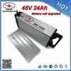 48 Volt litiumbatteri 24Ah för elektrisk cykelcykel inbyggd i 3,7V 3000mAh 18650 Cell Aluminium Case 48V 13S 30 AMP BMS