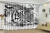 Tenda 3d all'ingrosso Tigre feroce Tende oscuranti belle e pratiche nella camera da letto del soggiorno