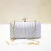 Stunning Velvet Bridal Hand Bags Solid Flap Ruffled Clutches For Wedding Jewelry Prom Evening Party Shoulder Bag