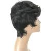Short Pixie Human Hair Wigs Side Bangs Short Wig for Women Short Pixie Wigs for Women Boy Cut Wigs 1b Color Fashion Short Cut P4928883