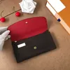 Cartera larga para mujer entera, monedero de diseñador Multicolor, tarjetero con caja, bolsillo clásico con cremallera para mujer 2324