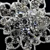 1,3 polegadas tom de prata brilhante cheio claro strass cristal diamante pequena flor broches broches roupas femininas decoração