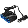 3 Way Auto Sockets Car Careette Wighter Adapter أخف أخف وزنا أخف 5V 3.1A طاقة الإخراج 3 USB شاحن 12V/24V