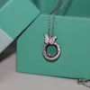 Collana con PENDENTE in vero argento sterling 925 di alta qualità con diamanti CZ di cristallo per le donne che si muovono con la farfalla PENDENTE classico