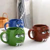 M&m Coffee Mugs Ceramic Tea Cups And Mugs Large Capacity Mark Bean Expression Cartoon Creative Drinkware C19041302