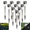 Zonne -licht Solar Pathway Lights Outdoor LED Spike Spot Lamp Landschap Verlichting voor Lawn Patio Yard Walkway oprit