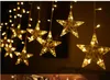 2.5m Kurtyna Light LED Star Boże Narodzenie Garland Outdoor / Indoor Lighting String Fairy Lampy Wedding Wakacje Dekoracja