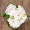 Haute qualité fleur artificielle toucher réel soie pivoine tête simulation bricolage mariage famille fête décoration clip