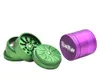 63MM Height 4Layers Groove grinding"Honeypuff"Logo Aluminum Herb Grinder with Gift Box Crusher 3 Colors Available