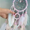 Färgglada Handgjorda Dream Catcher Feathers Bil Hemvägg Hängande Dekoration Prydnad Present Gift Vind Chime Craft Decor Supplies Gratis frakt