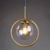 Loft Modern Pendant Light Bedside Hanging Lamp Kitchen Island Suspension Bedroom Magic Bean Gold Glass Ball Lighting