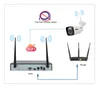 ANSPO 4PCS 4CH WIFIワイヤレスセキュリティカメラシステムNVR 960PナイトビジョンIRカットCCTVホームサーベイランスカメラシステムキット防水性