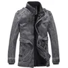 Мужские куртки мужские моды классический ретро стенд воротник PU кожаная куртка мотоцикл плюс бархатный ремень дизайн большой размер M-4XL
