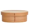 日本のベントボックスウッドランチボックス手作り自然木製寿司ボックス食器ボウルの食品容器2色送料無料