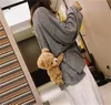 NOENNAME_NULL Cute Girls Cute Smile Bear Soft Plush Doll Lolita Handbag Animal Shoulder Bag